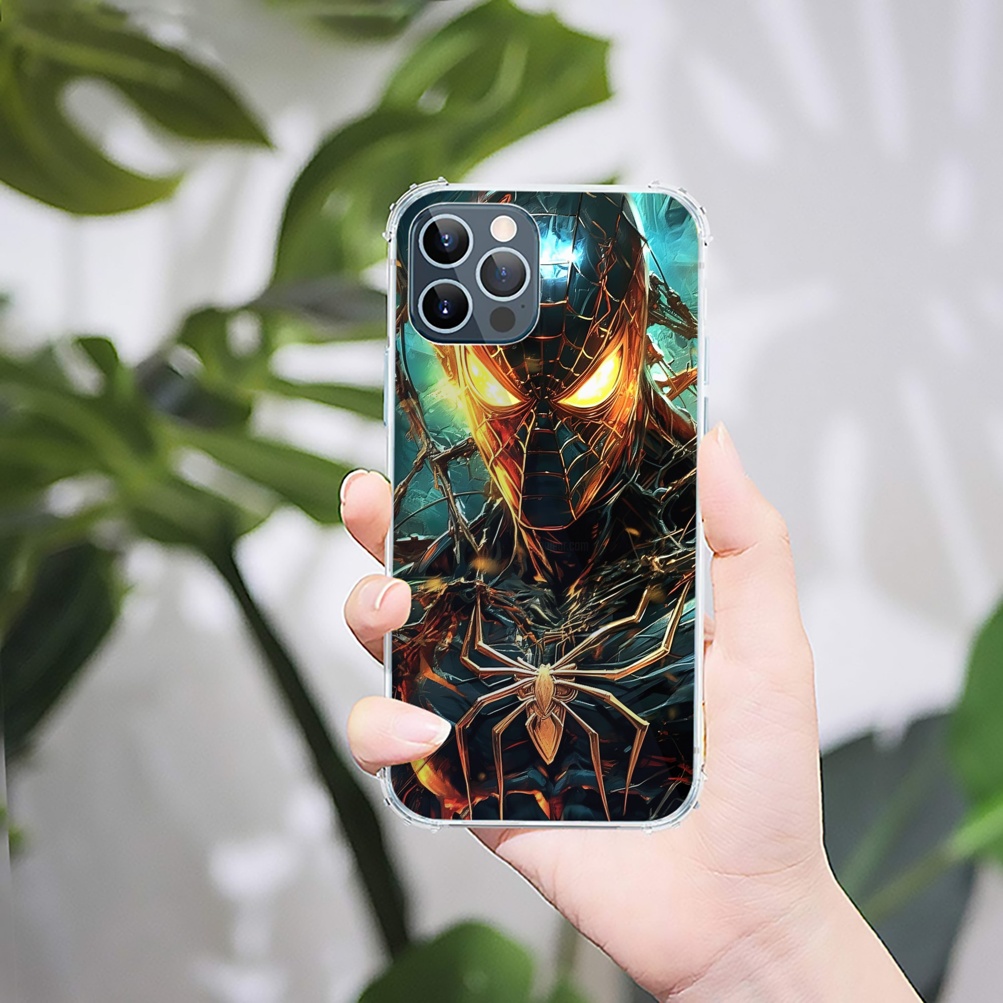 （画像用） Spider Man スパイダーマン 【iPhone 12シリーズ対応】透明スマホケース（クリアソフトケース）